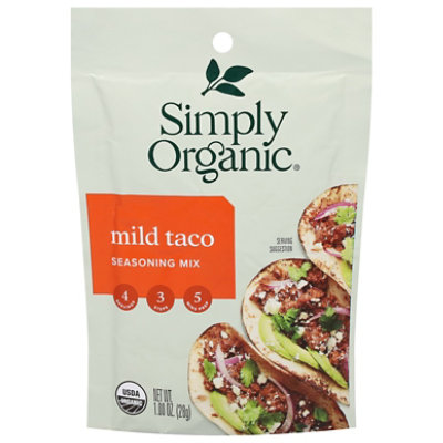  Simply Organic Seasoning Mix Taco Mild Pouch - 1 Oz 