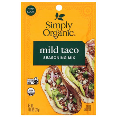  Simply Organic Seasoning Mix Taco Mild Pouch - 1 Oz 