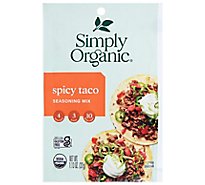 Simply Organic Seasoning Mix Taco Spicy Pouch - 1.13 Oz