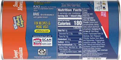 Pillsbury Grands! Sweet Hawaiian Flaky Layers Biscuits 8 Count - 16.3 Oz - Image 5