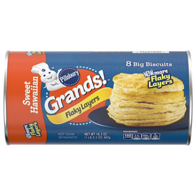 Pillsbury Grands! Sweet Hawaiian Flaky Layers Biscuits 8 Count - 16.3 Oz - Image 1
