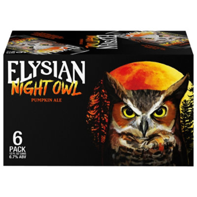 Elysian Night Owl Pumpkin Ale Craft Beer In Cans - 6-12 Fl. Oz. - Image 2