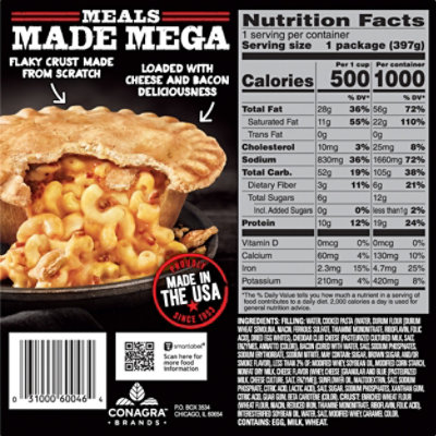 Banquet Meal Mega Deep Dish Mac N Cheese Bacon Box - 14 Oz - Image 6