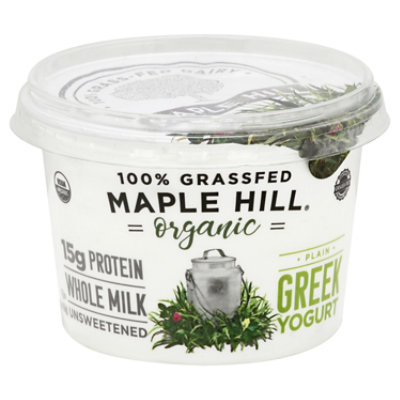 Maple Hill Creamery Yogurt Greek Whole Milk Plain Cup - 16 Oz - Image 3