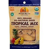 Mavuno Harvest Dried Fruit Tropical Mix Organic All Natural Mango Pineapple Banana Pouch - 2 Oz - Image 2