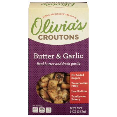 Olivias Croutons Crouton Butter & Garlic - 5 Oz - Image 3