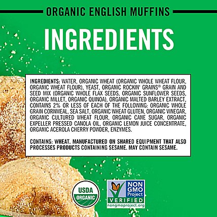 Dave's Killer Bread Organic Rockin Grain English Muffins - 13.2 Oz
