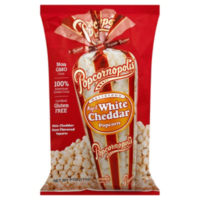 Popcornop Popcorn White Cheddar - 4 Oz