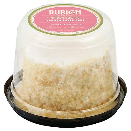 Rubicon Bakers Vegan Vanilla Cake 4inch - Each - Image 1