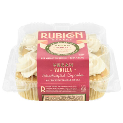 Rubicon Bakers Vegan Vanilla Cupcake 4 Pack  - Each - Image 2