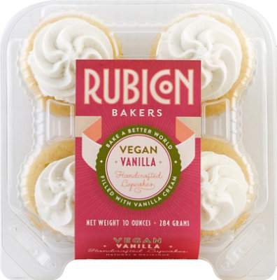 Rubicon Bakers Vegan Vanilla Cupcake 4 Pack  - Each - Image 2