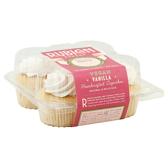 Rubicon Bakers Vegan Vanilla Cupcake 4 Pack  - Each