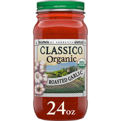  Classico Pasta Sauce Organic Roasted Garlic Jar - 24 Oz 