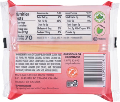 Daiya Dairy Free American Style Vegan Cheese Slices - 7.8 Oz - Image 5