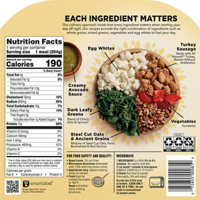 Healthy Choice Power Bowls Turkey Sausage & Egg White Scramble - 7.2 Oz - Image 6