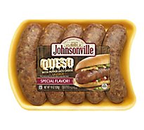 Johnsonville Bratwurst Pork Queso Pepper Jack Cheese Natural Casing  5 Links - 19 Oz
