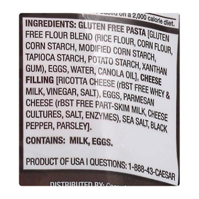 Caesars Kitchen Gourmet Gluten Free Ravioli Cheese - 10 Oz - Image 4