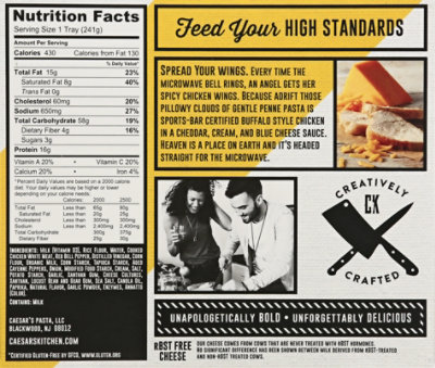 Caesars Kitchen Gourmet Gluten Free Mac & Cheese Buffalo Style Chicken - 8.5 Oz - Image 6