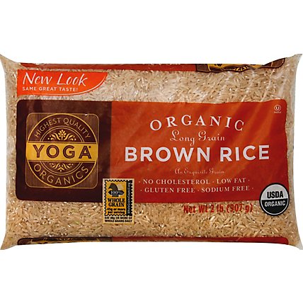 Yoga Rice Brown Organic Long Grain Bag - 2 Lb - Image 2