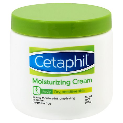 Cetaphil Moisturizing Cream Body Dry Sensitive Skin Jar - 16 Oz