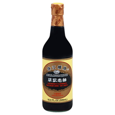 Pearl River Bridge Mushroom Flavored Dark Soy Sauce - 16.9 Fl. Oz. - Image 1