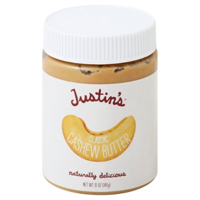 Justins Nut Bttr Cashew Classic - 12 Oz