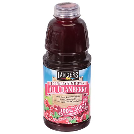 Langers 100% Cranberry Juice - 32 Fl. Oz. - Image 1