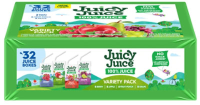 Juicy Juice 100% Fruit Juice Boxes Variety Pack - 32-4.23 Fl. Oz