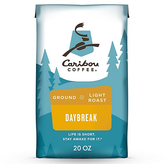 Caribou Coffee Daybreak Light Roast Ground Coffee Bag - 20 Oz