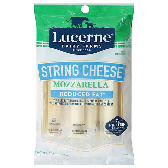 Lucerne String Cheese Mozzarella Reduced Fat - 12 OZ