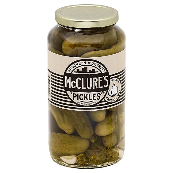 McClures Pickles Whole Garlic & Dill Jar - 32 Oz
