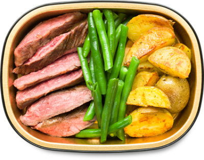 Grab N Go Meal Flank Steak Red Potatoes Green Beans Cold - Image 1