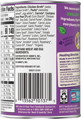 Annies Homegrown Soup Organic Bunny Pasta & Chicken Broth Can - 14 Oz - Image 5