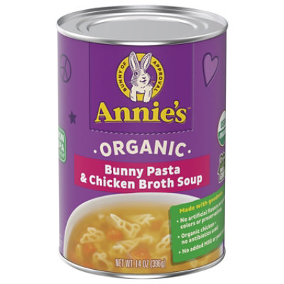 Annies Homegrown Soup Organic Bunny Pasta & Chicken Broth Can - 14 Oz