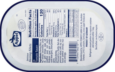 Appel Feinkost Herring Fillets In Tomato Sauce Can - 7.05 Oz - Image 6