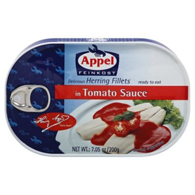 Appel Feinkost Herring Fillets In Tomato Sauce Can - 7.05 Oz - Image 1