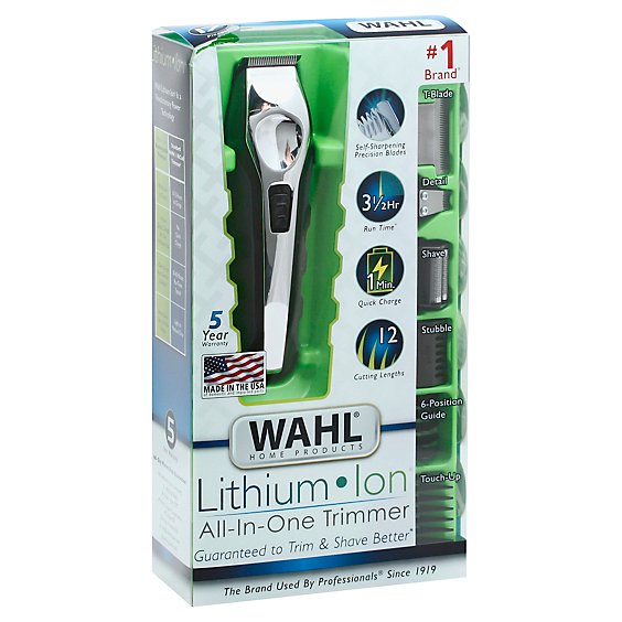 Wahl Lithium Ion Grooming Kit Trimmer All In One Rechargeable Box - Each