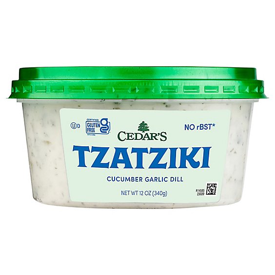 Cedars Tzatziki Cucumber Garlic Dill Tub - 12 Oz