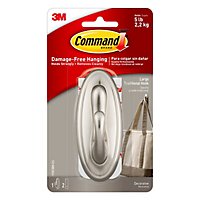 3M Command Decorative Hooks Traditional Metallic Coated Holds 2 kg Blister Pack - Each - Image 2