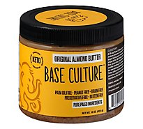 Base Culture Almond Butter Raw Original Jar - 16 Oz