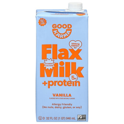 Good Karma Flaxmilk Omega 3 + Protein Lightly Sweetened Vanilla Carton - 32 Oz