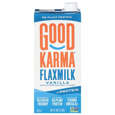 Good Karma Flaxmilk Omega 3 + Protein Lightly Sweetened Vanilla Carton - 32 Oz - Image 3