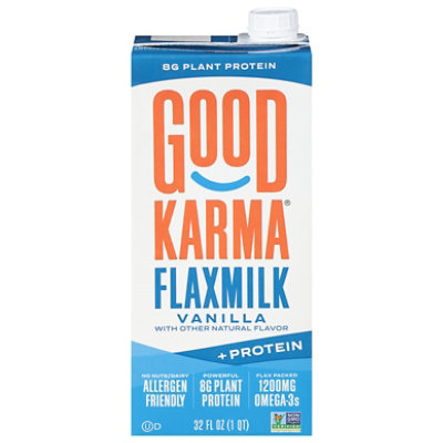 Good Karma Flaxmilk Omega 3 + Protein Lightly Sweetened Vanilla Carton - 32 Oz