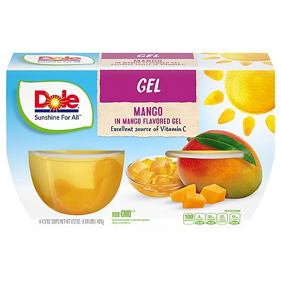 Dole Gel Mango In Mango Gel Multipack - 4-4.3 Oz