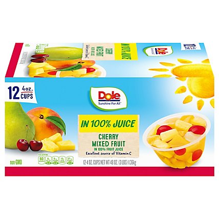 Dole Mixed Fruit Cherry In 100% Juice Box - 12-4 Oz - Image 4