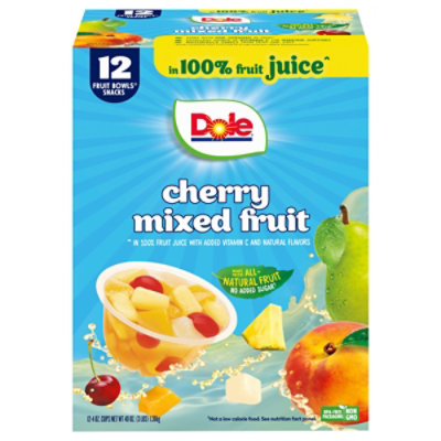 Dole Mixed Fruit Cherry In 100% Juice Box - 12-4 Oz - Image 2