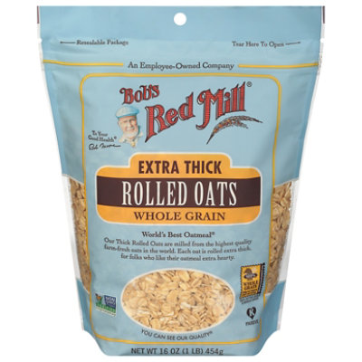 Bobs Red Mill Rolled Oats Extra Thick Whole Grain - 16 Oz - Image 2