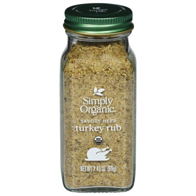 Simply Organic Spice Savory Herb Turkey Rub Jar - 2.43 Oz - Image 1