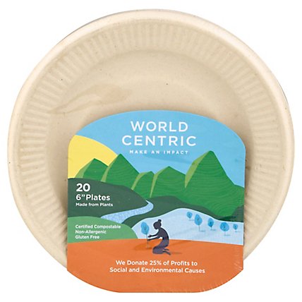 World Centric Plates Compostable 6 Inch Wrapper - 20 Count - Image 3