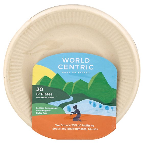 World Centric Plates Compostable 6 Inch Wrapper - 20 Count